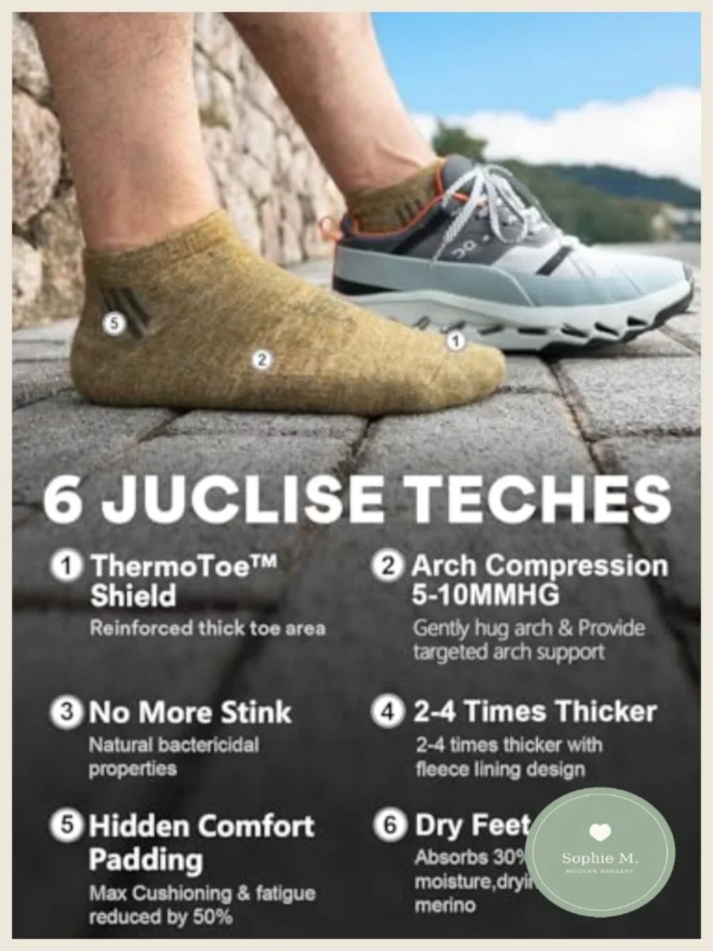 Alpaca Wool Ankle Socks Lightweight Breathable Athletic Hiking Running Arch